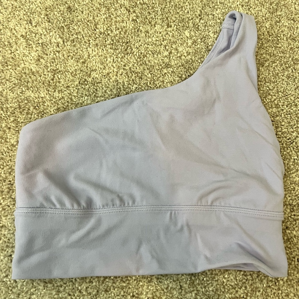 Lululemon One-Shoulder Lavender Sports Bra - Size 4-6